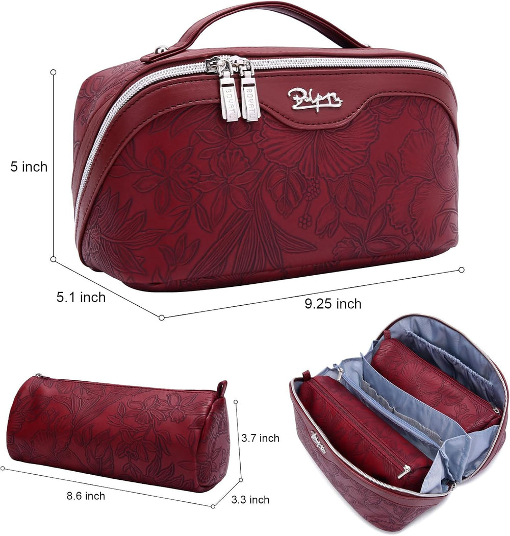 BOYATU Travel Makeup Bags Cosmetic Organizer Bag: 3-Set Make up Bag