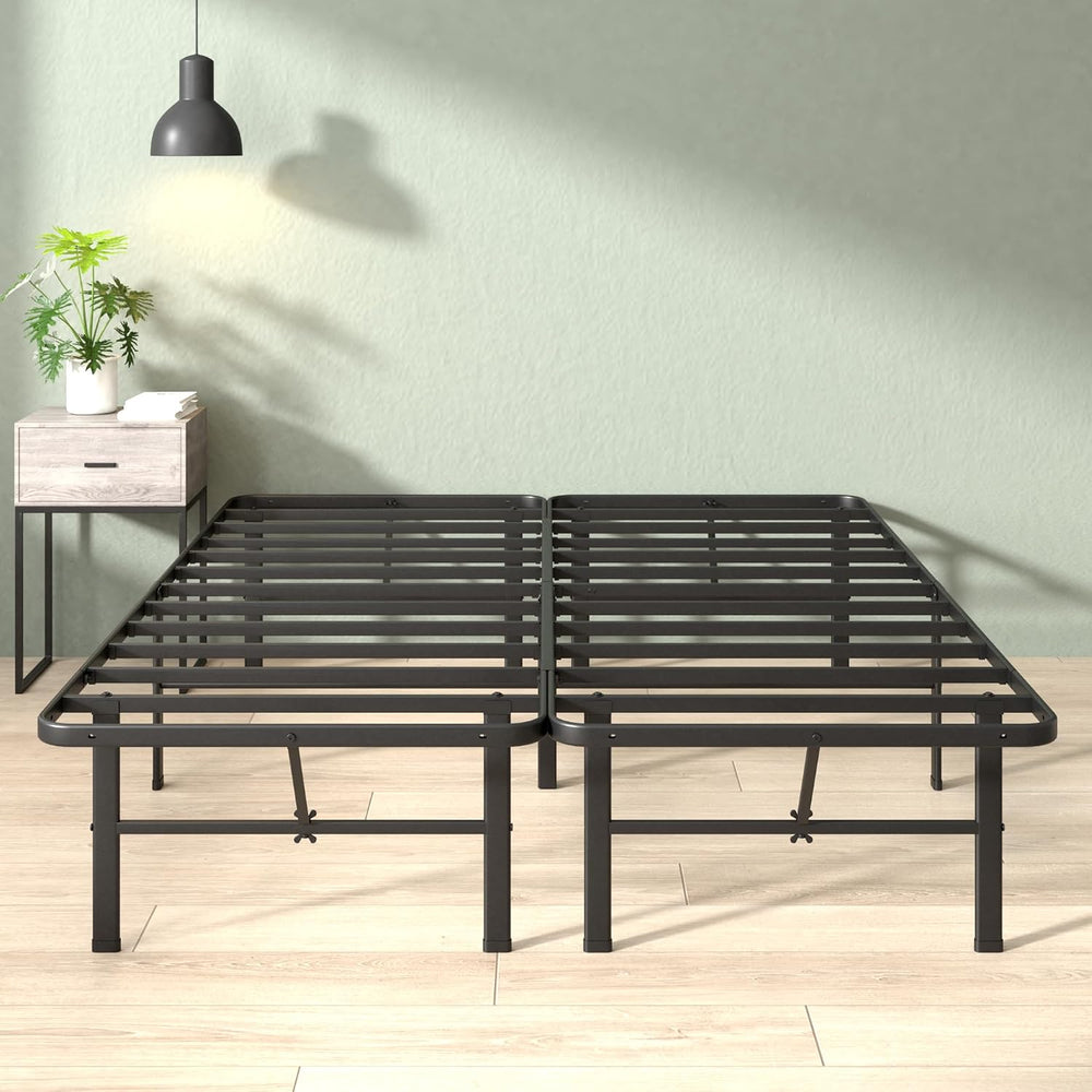Zinus 14 Inch Rumi Metal Bed Frame, No Box Spring Needed, Black, Queen