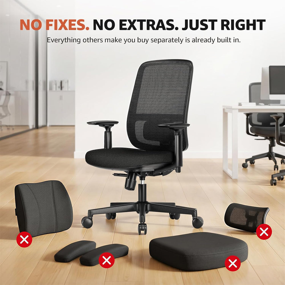 ErgoSift M1 Ergonomic Office Chair with 3.1-Inch Adjustable Seat Depth