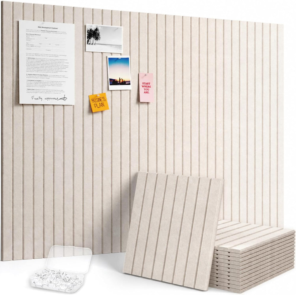 Lifewit Large Felt Bulletin Board with Self-Adhesive 48" x 36" - 12...