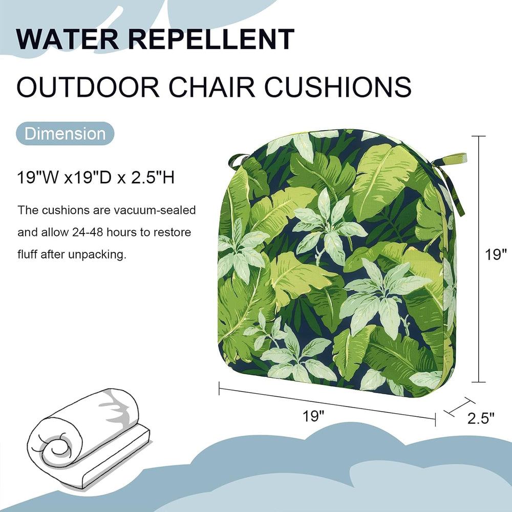 DYTXIII Outdoor Chair Cushions Set of 2, 19"x19"x2.5" Water Re...