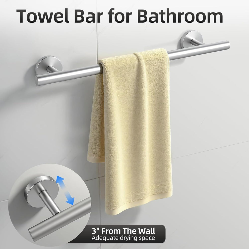 Brushed Nickel Bathroom Hardware Set 10 Pieces, Bathroom Towel Rack Holder Se...