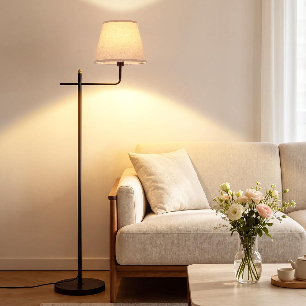 Black Standing Lamps for Living Room,3 Color Temperatures Bulb