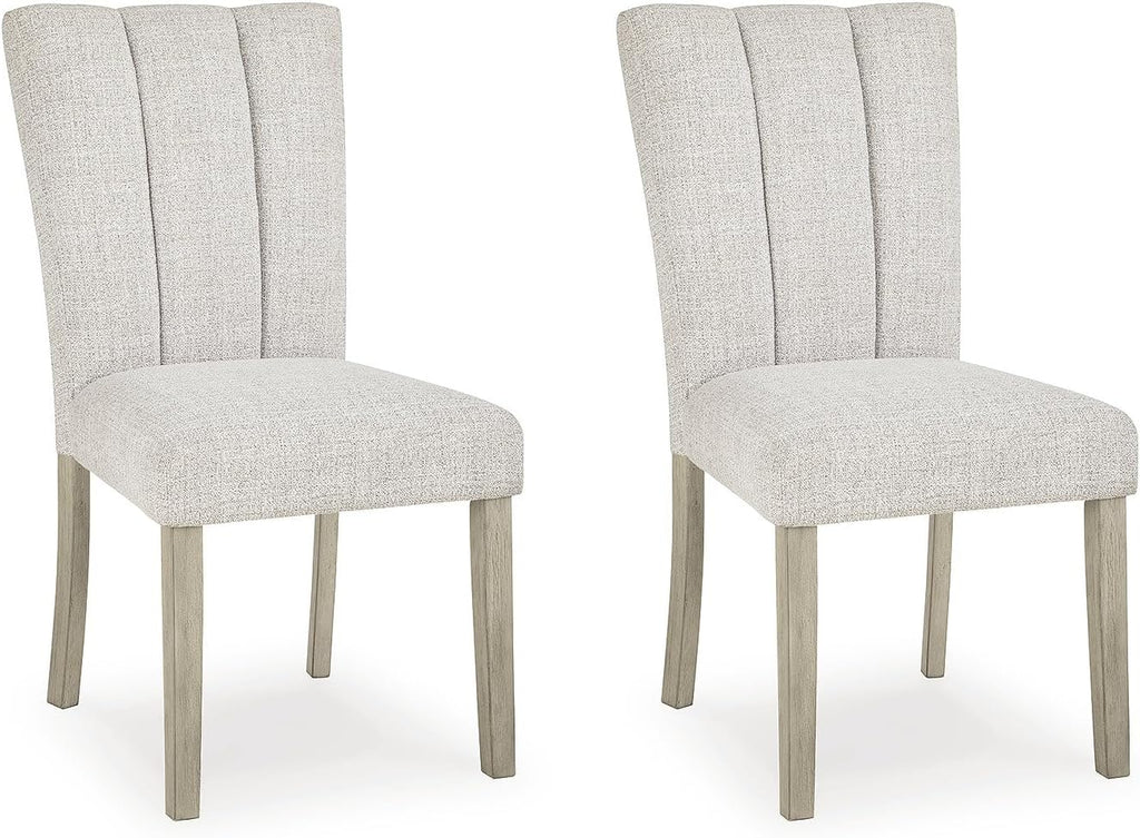 Signature Design by Ashley Upholstered Dining Chairs Set of 2, Bisque