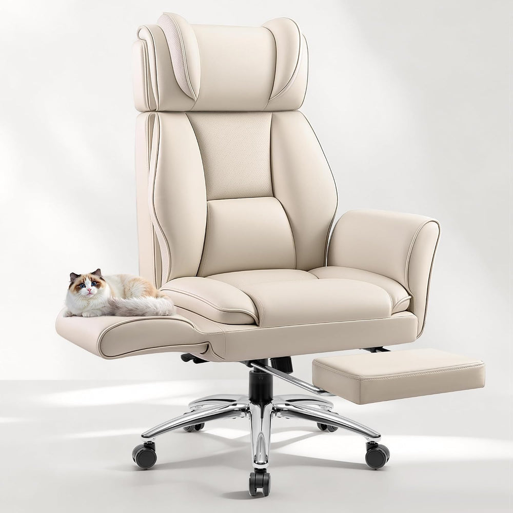 Big and Tall Office Chair, Flip Armrests for Pets & Cross Legged Sitting,...