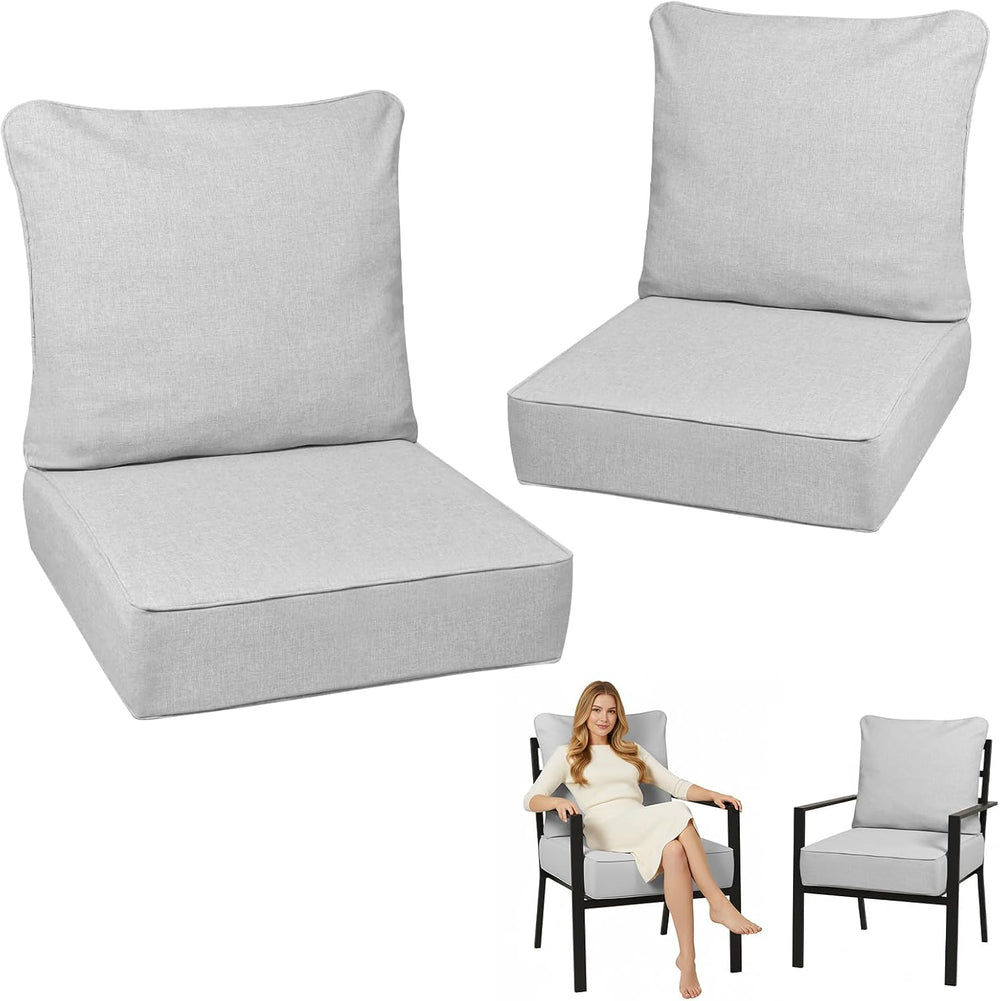 6" Thick Olefin Waterproof 24"x24" Outdoor Chair Cushion