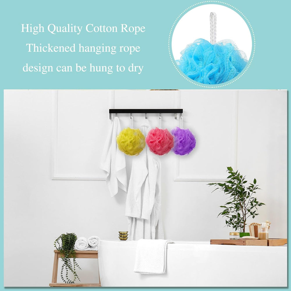 Nitial 50 Pcs Large Bath Shower Loofah Sponge Bulk 60g, Fresh Color