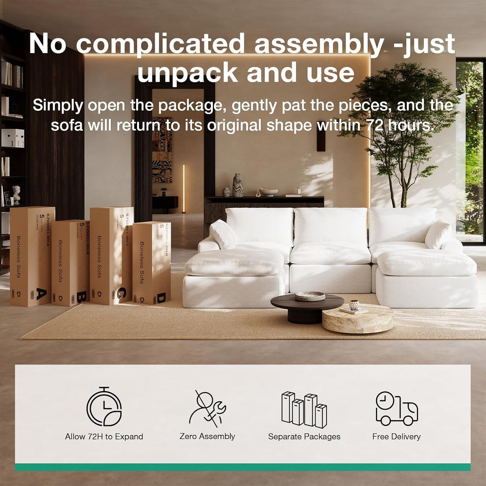 Novilla Modular Cloud Couch, Modern Sectional Sofa with Smarts Coil® Support,...