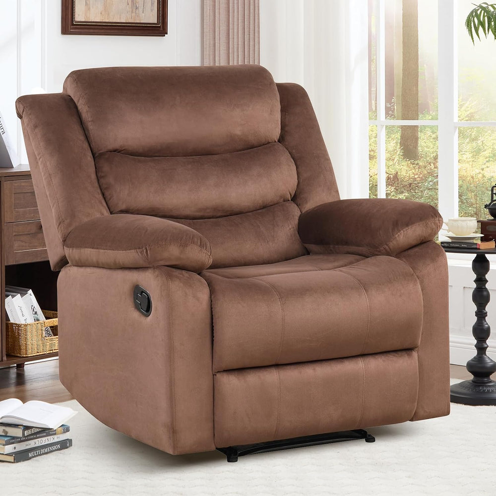 CANMOV Manual Recliner Chair for Adults, Upholstered Fabric Sofa Chair with O...