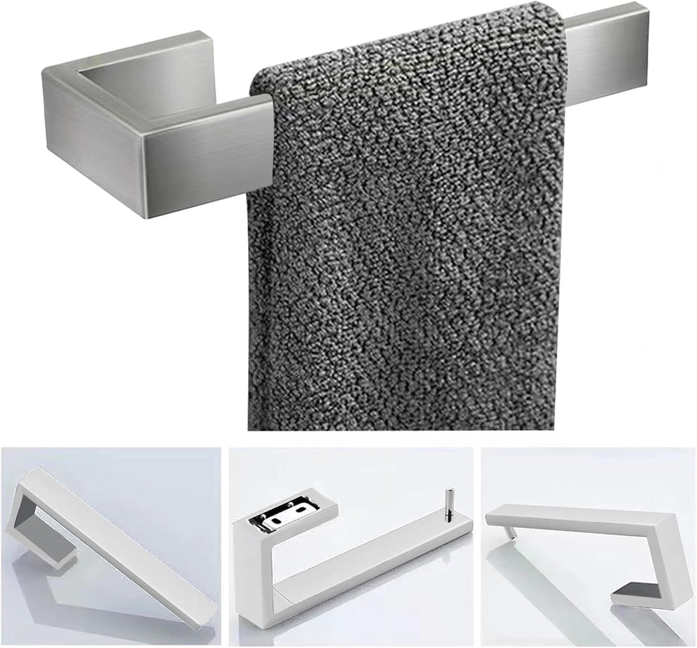 JOPOFI 2-Piece Hand Towel Holder, Towel Ring - Brushed Nickel