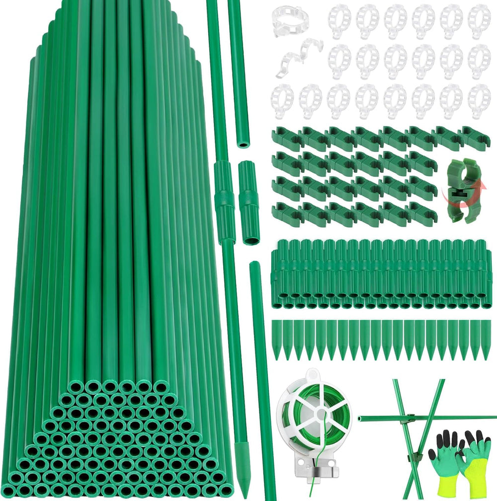 287 PCS Garden Stakes, Fiberglass Tomato Stakes, Garden Sticks