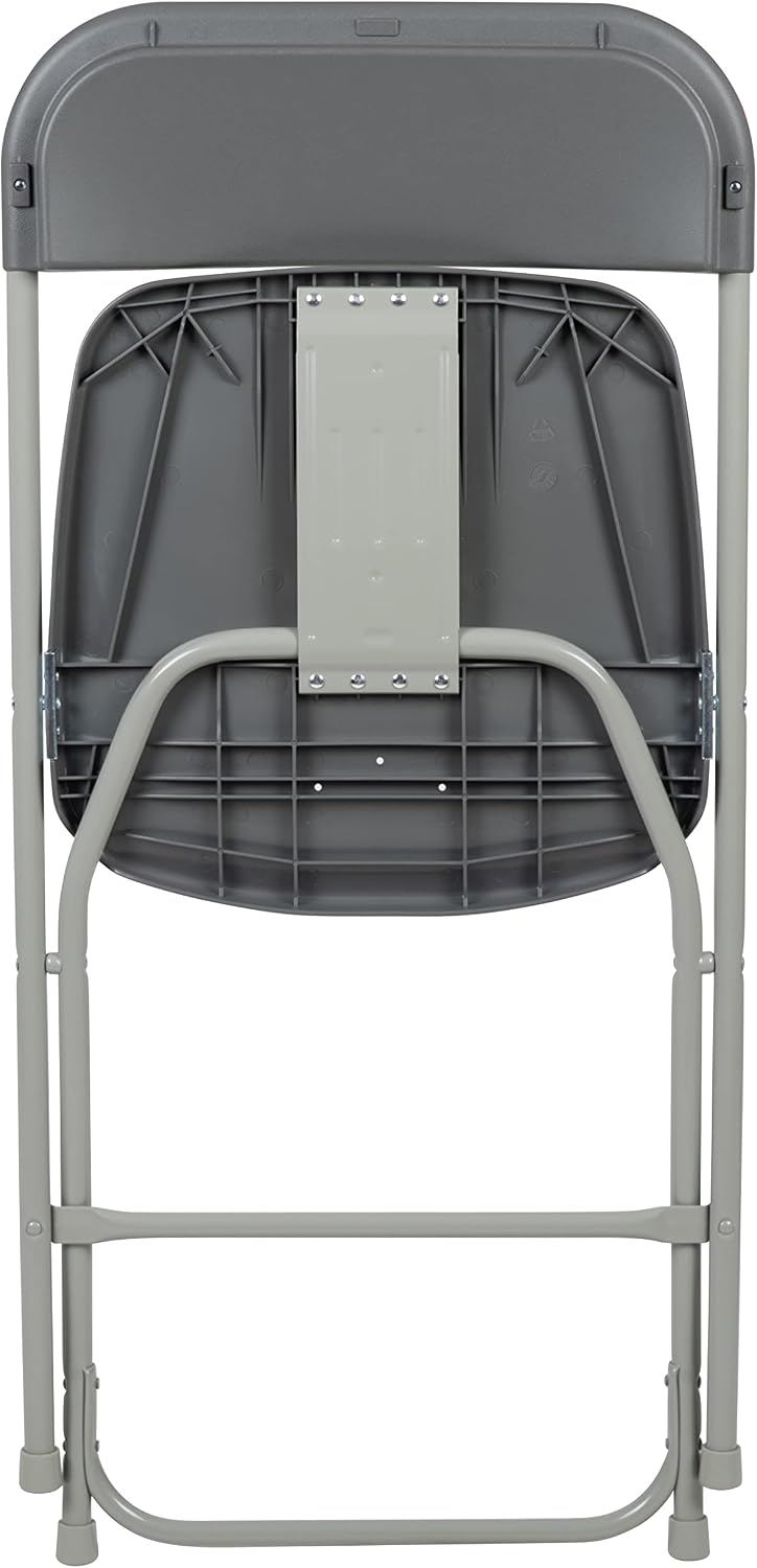 Flash Furniture Hercules Plastic Folding Event Chair, Gray, 6-Pack