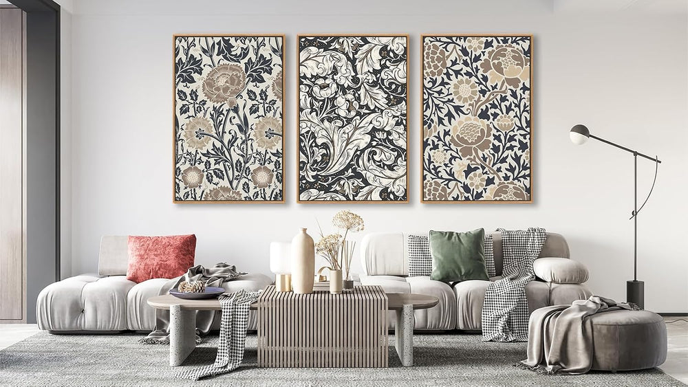 Large William Morris Flowers Wall Art, Retro Floral Pictures, 32"X48&quo...