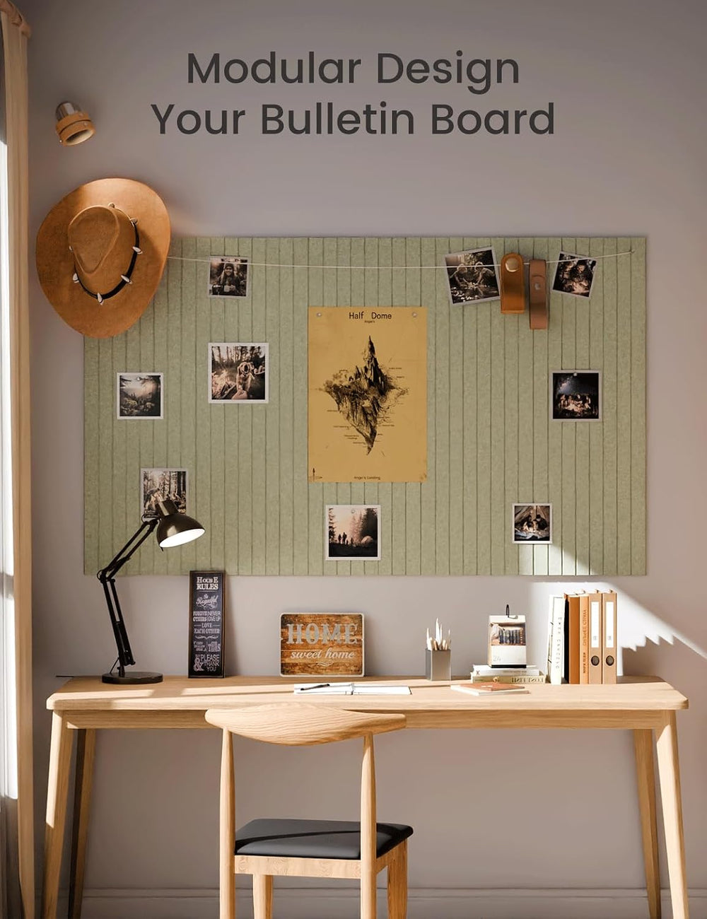 Fluxynara Felt Bulletin Board & Cork Board Alternative 48'' x 36&...