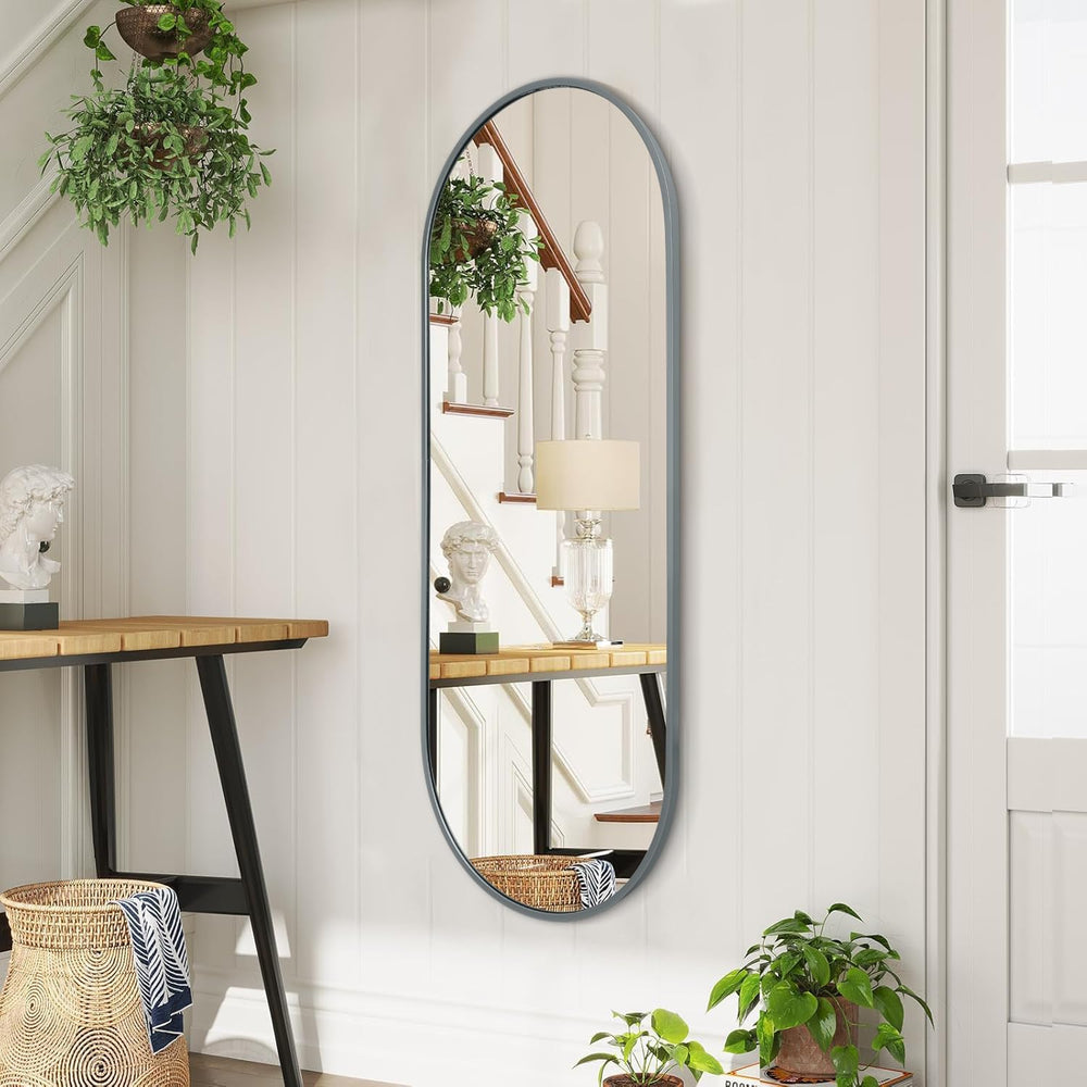 Bathroom Wall Mirror Full Length Metal Aluminum Framed Floor Mirror 48"x...