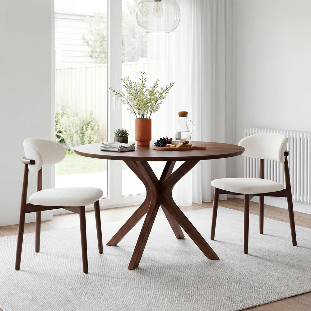 Dining Chairs Set of 2, Mid Century Modern Solid Wood Dining Room Chairs with...
