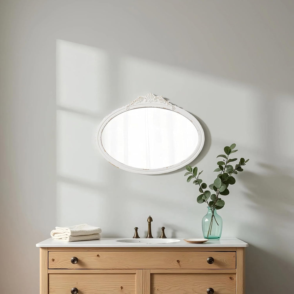 Vintage Oval Bathroom Mirrors for Over Sink 24" X 18"