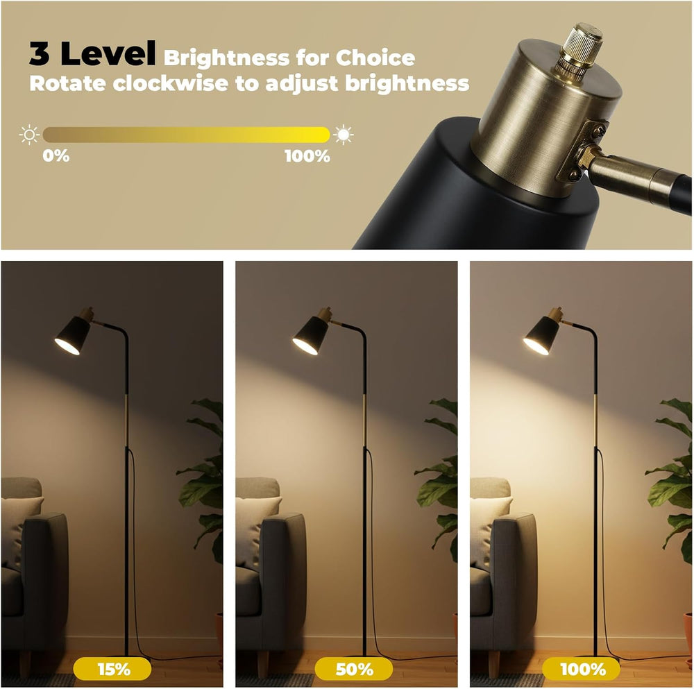LALISU Floor Lamp Industrial Floor Lamps Reading Farmhouse Standing Lamp