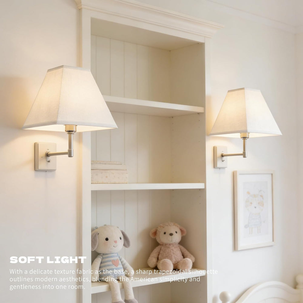 GO&SO Small White Square Lamp Shades for Small Table Lamps, 4"×9&quo...