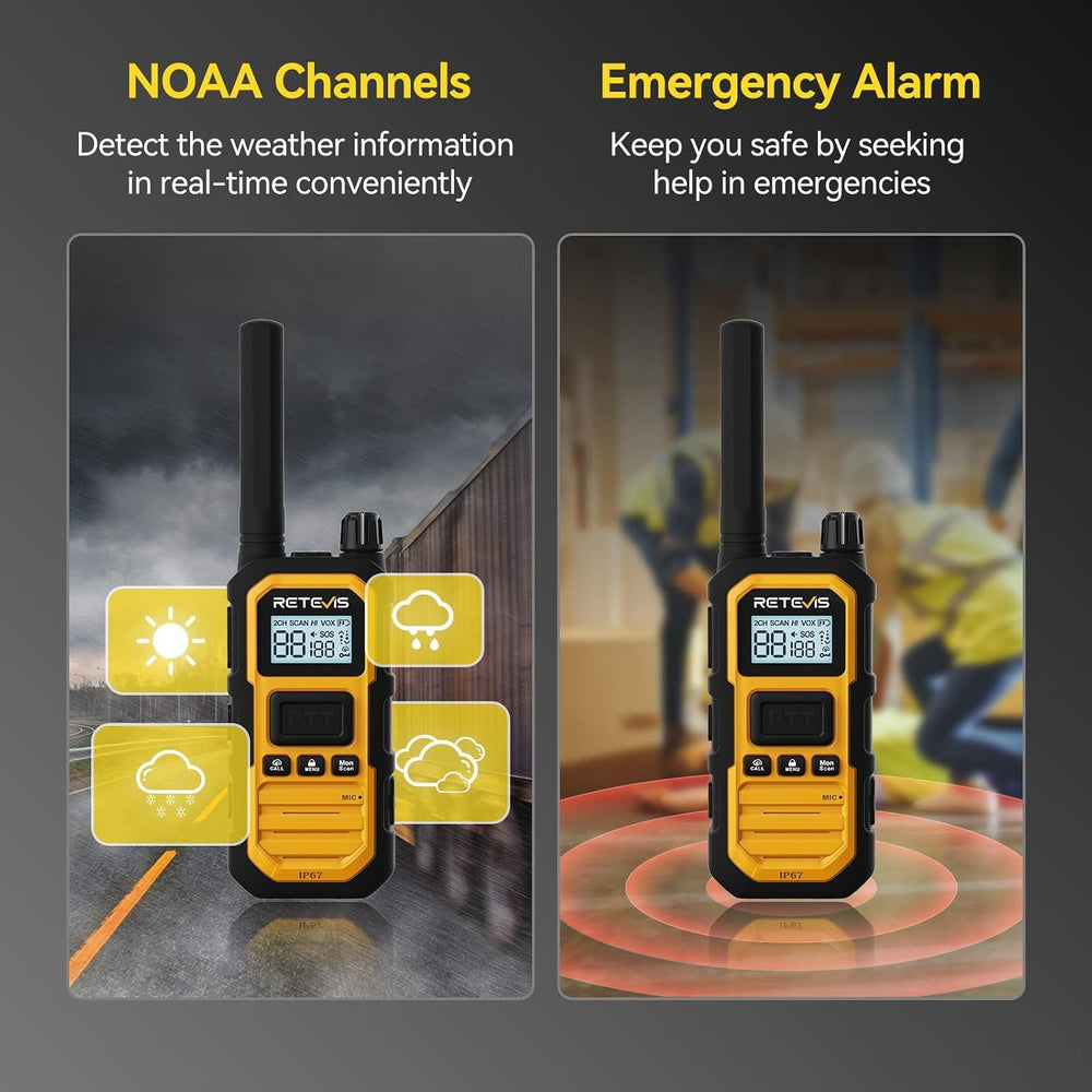 Retevis RB48 Plus GMRS Walkie Talkies Long Range for Industrial (4 Pack)