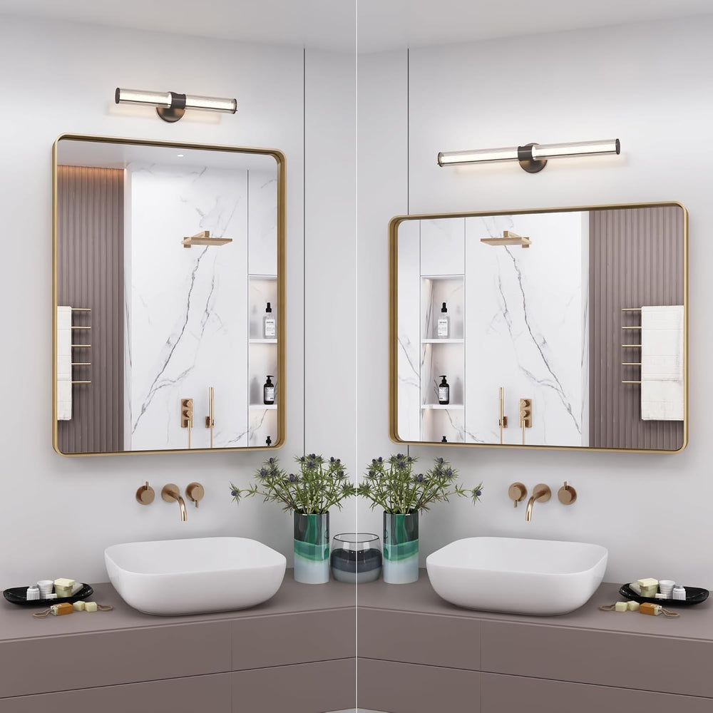 24x36 Inch Brushed Gold Bathroom Mirror