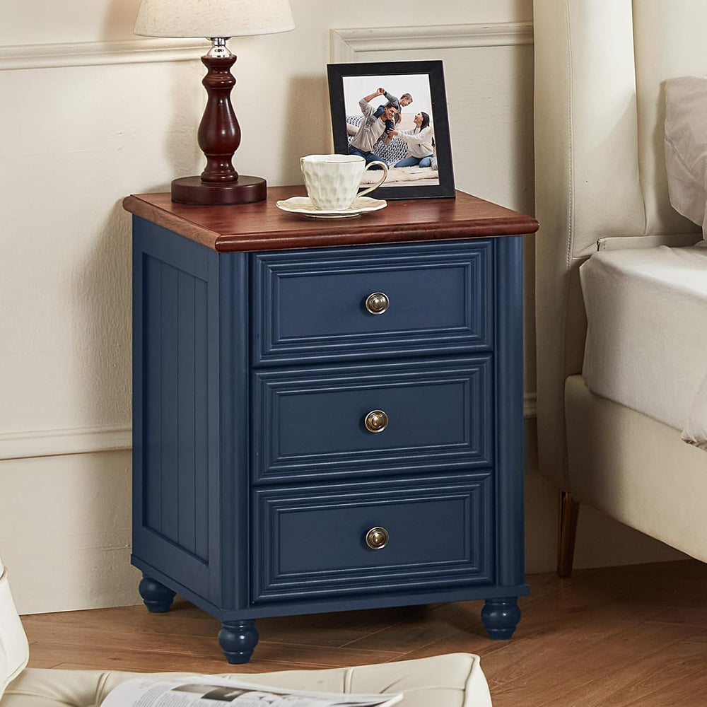 RWYHG Farmhouse Coffee Table & Night Stand Set of 3, Wood 54'' Wi...