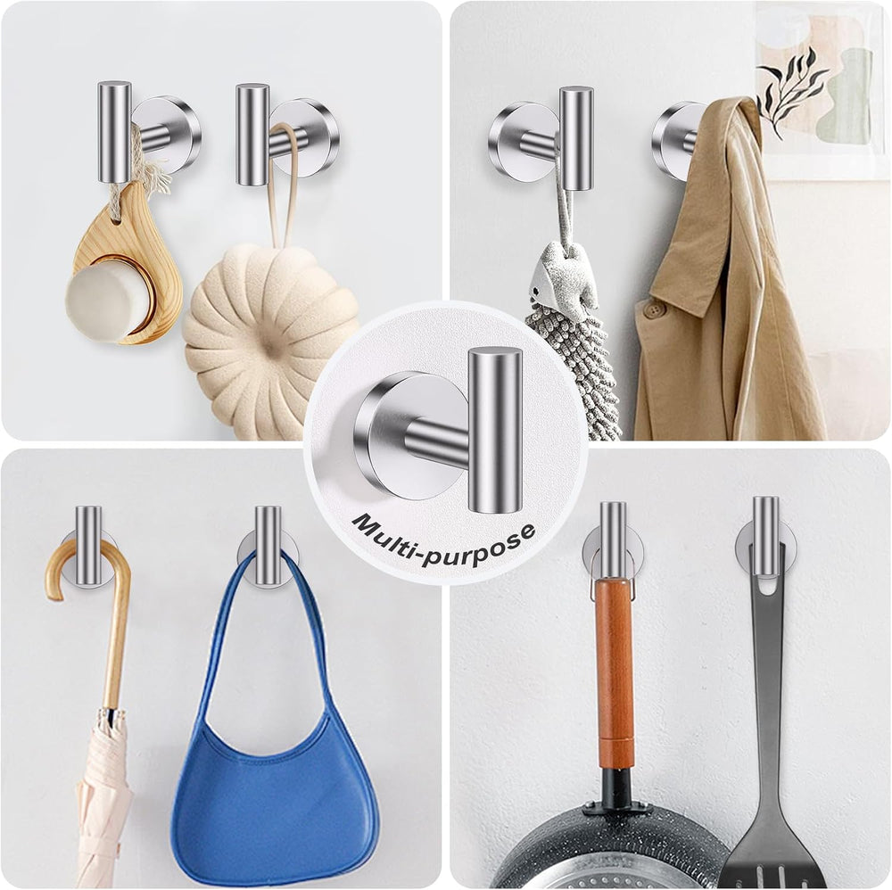 Lairuier Bathroom Hardware Set Brushed Nickel Towel Holder Set Wall Mounted