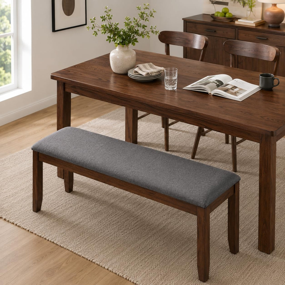 NAFORT Dining Bench Entryway Bench Upholstered Dining Bench