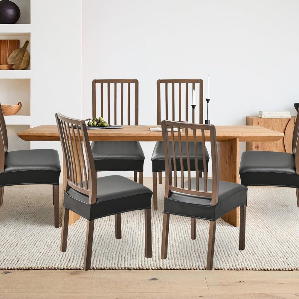 FUANGUI Dining Chair Covers Set of 6, Kitchen Chair Seat Covers