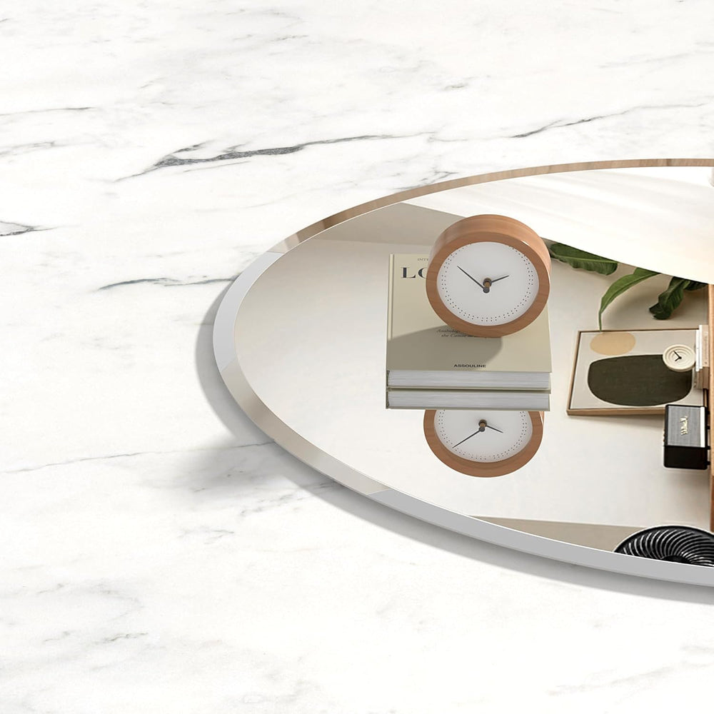 Oval Bathroom Mirror, 18X26 inch Oval Frameless Mirror,