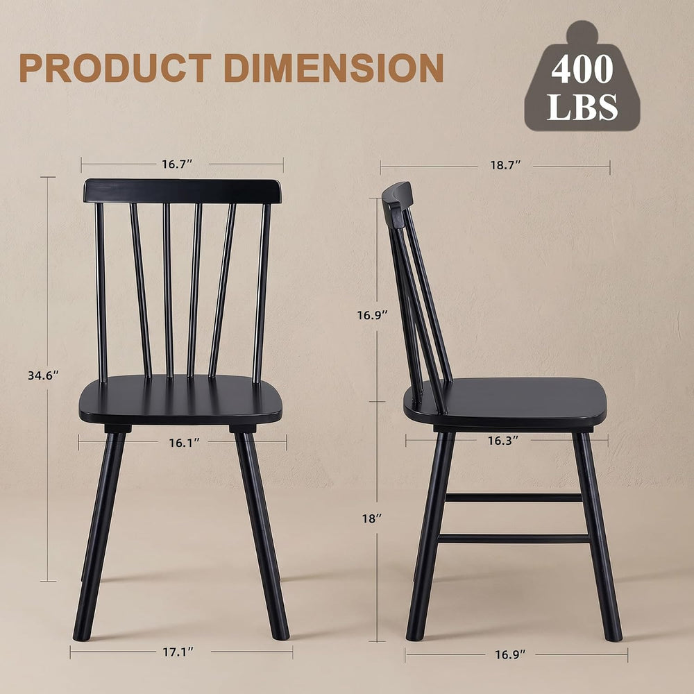 DUHOME Windsor Dining Chairs Set of 4,Spindle Back Dining Chairs