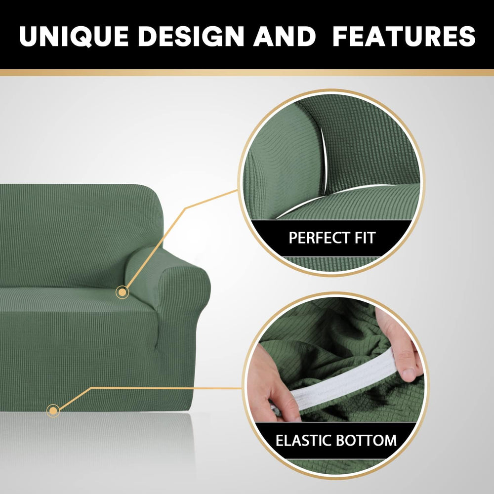 PrinceDeco Stretch Chair Cover Chair Slipcovers with Arms 1-Piece Chair Sofa ...