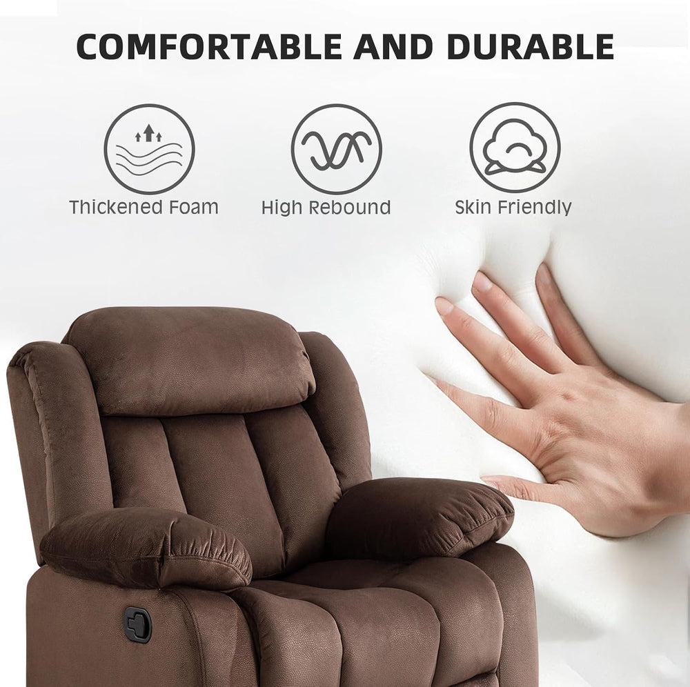 EBELLO Manual Reclining Sofa Set, Classic Recliner Sofa with Overstuffed Arms...