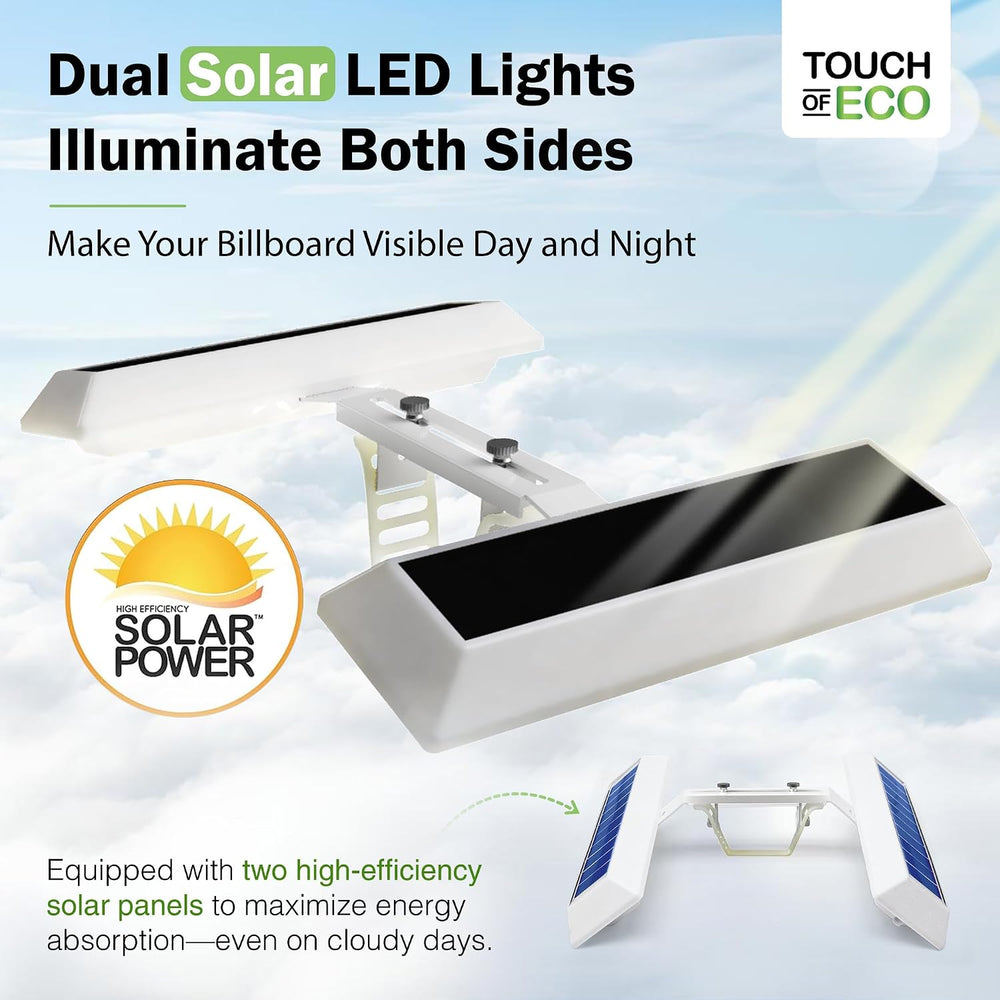 LITEAGENT PRO Solar LED Post Light Patented Angle Design for Real Estate &amp...