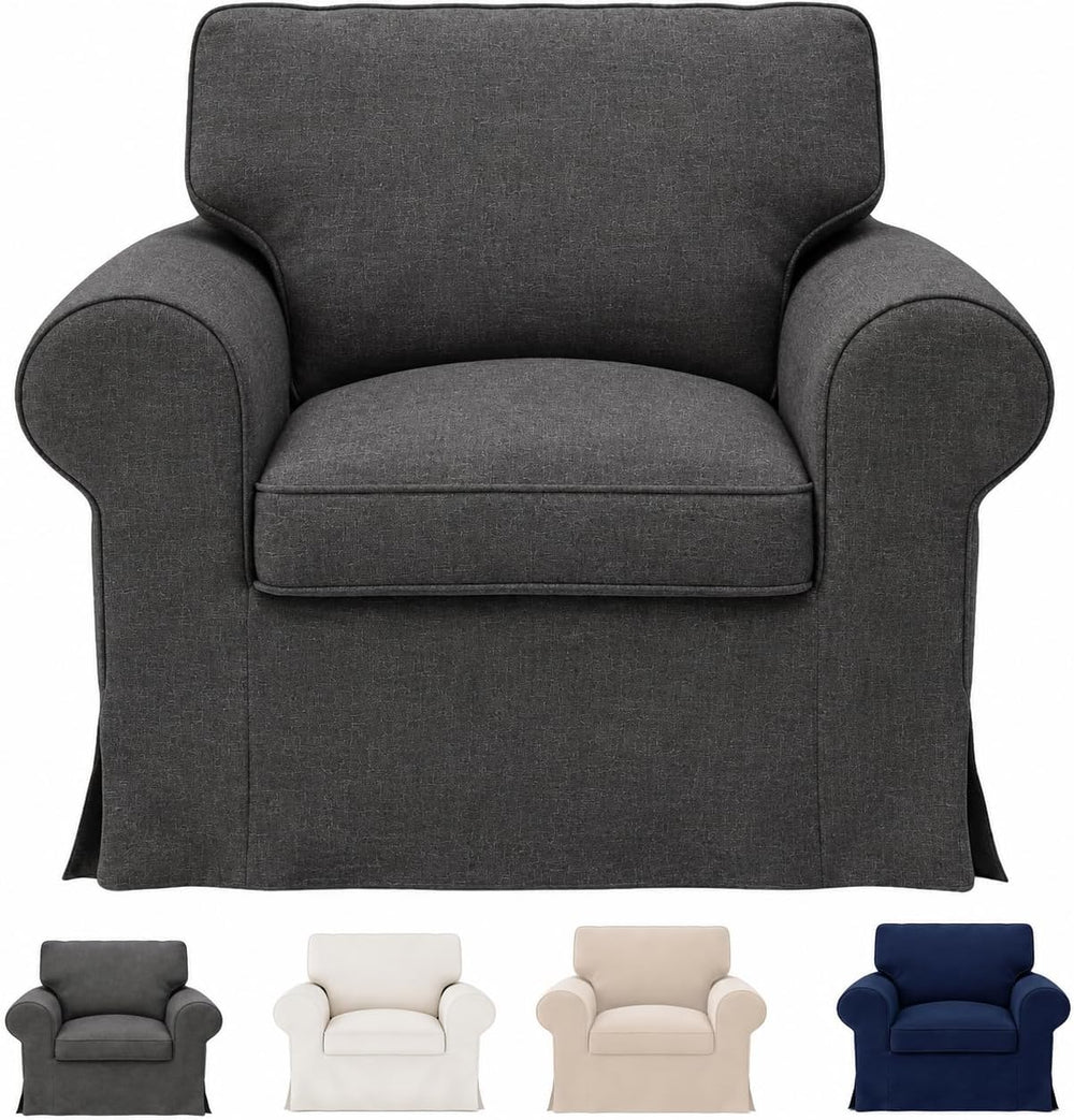 Ektorp Sofa Cover for IKEA Ektorp Armchair, Polyester Slipcover Set with 1 Fr...