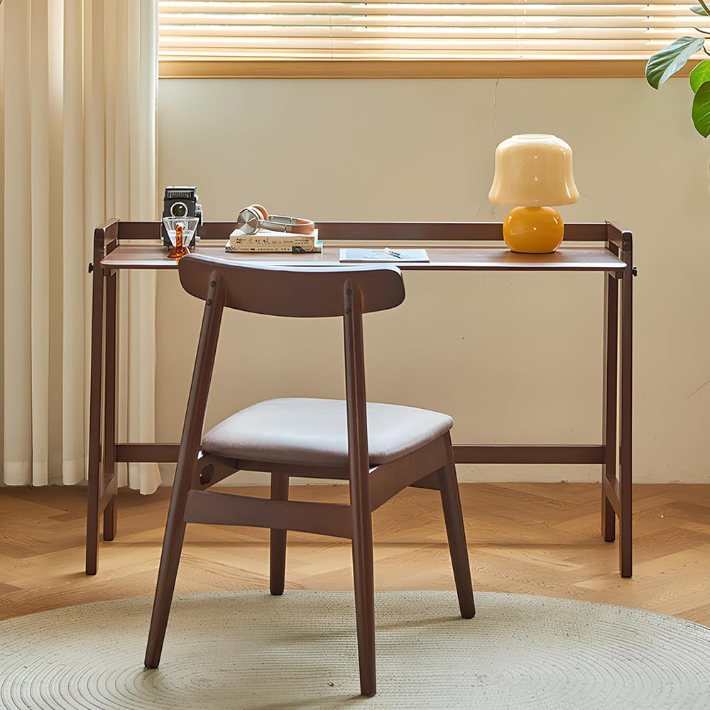 Computer Desk, Foldable Desk, Home Office Desks, Solid Wood Writing Desk, Mid...