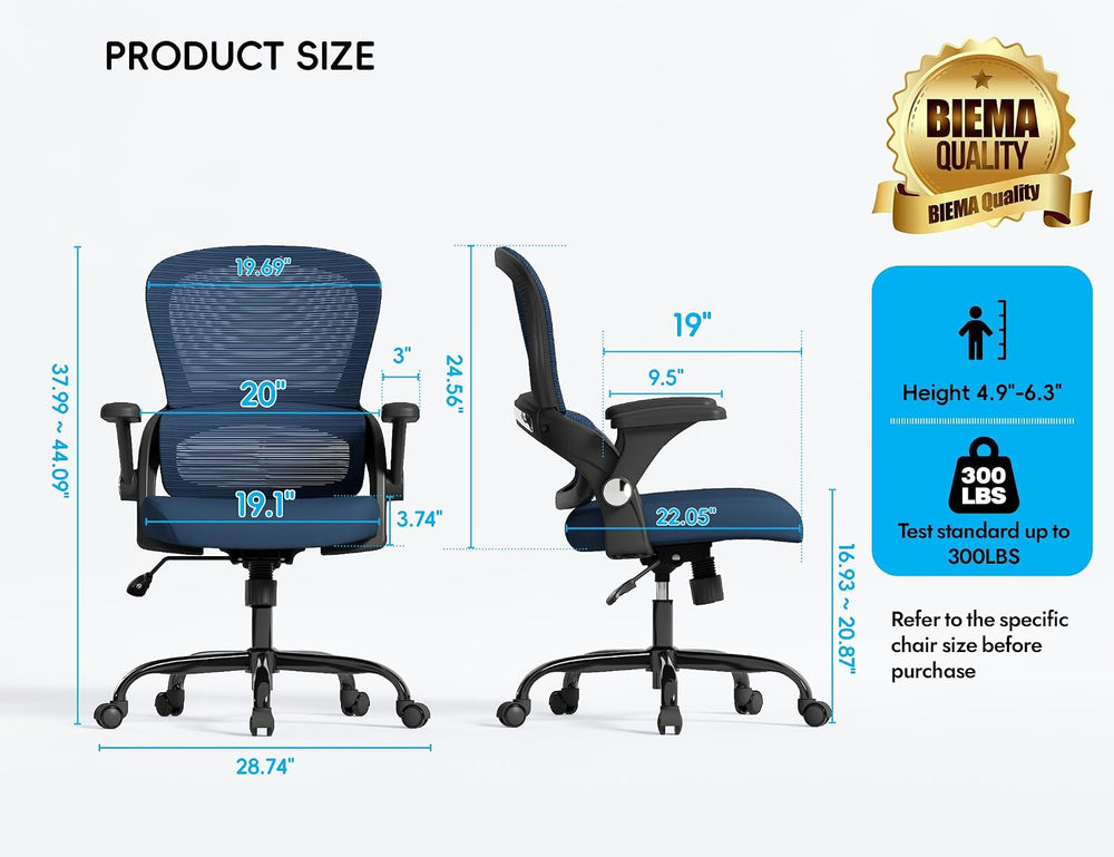 TRALT Office Chair - Ergonomic Office Chair with Back Support for Adults