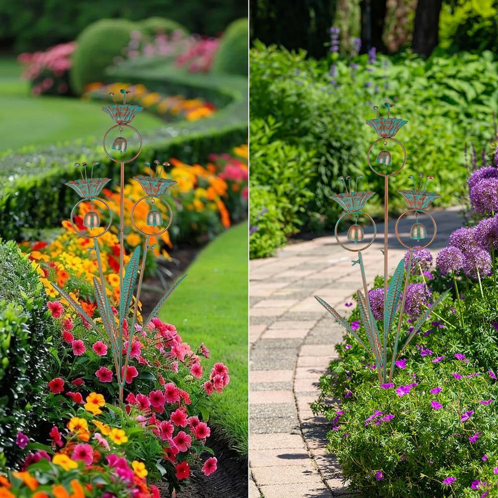 Calla Lily Garden Stake with Bells