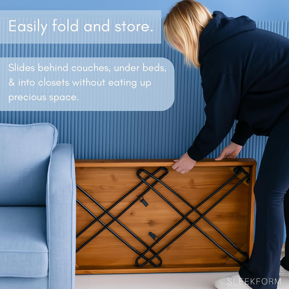 Sleekform The Portland Folding Table - Lightweight Portable Wood Desk