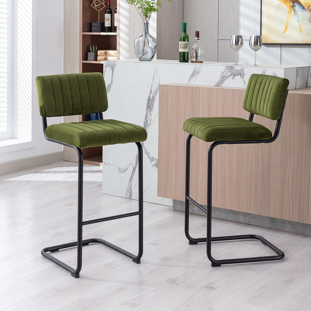 ONEVOG 24.6'' Counter Height Bar Stools Set of 2, Mid-Century Modern ...