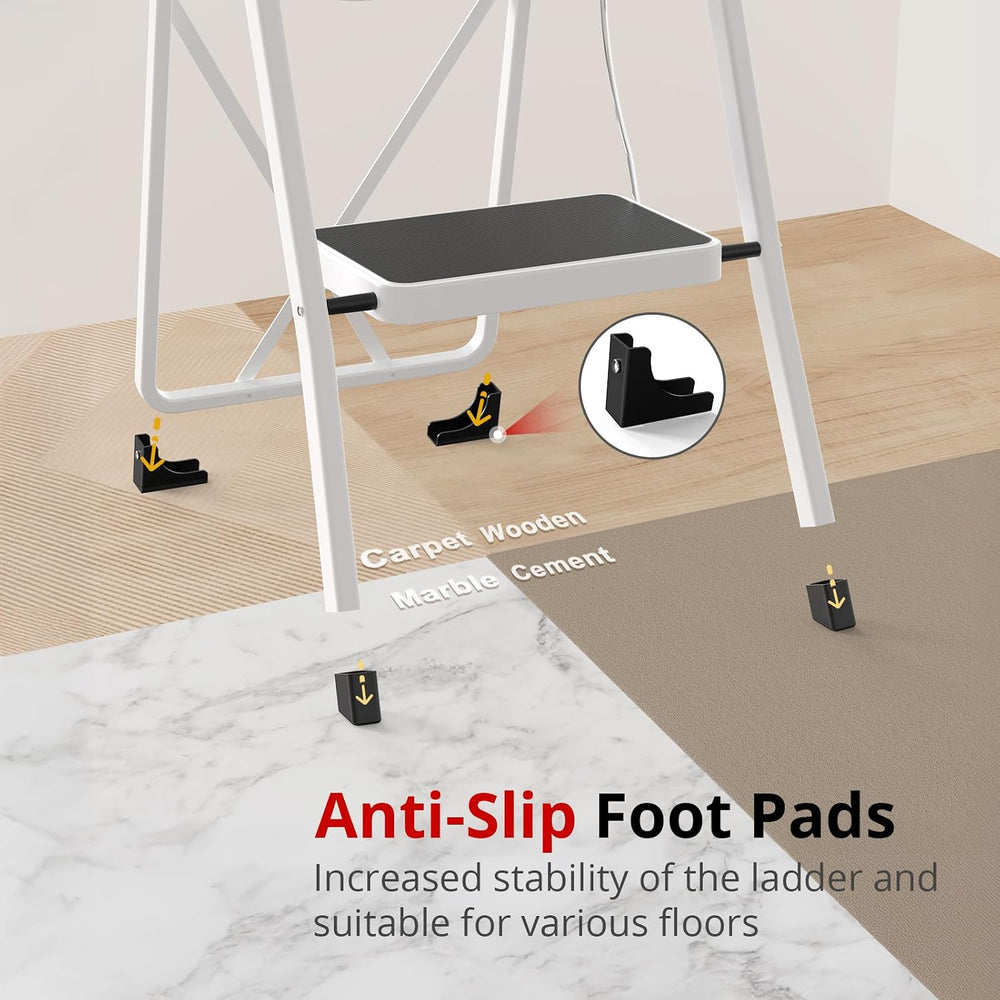 HBTower Step Ladder Folding Step Stool for Adults with Anti-Slip Pedal,330 lb...