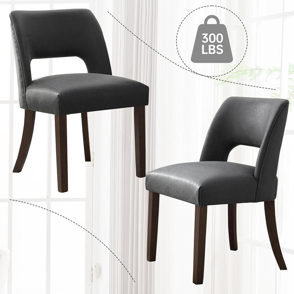 vknow modern dining chairs set of 6 with showing dimensions