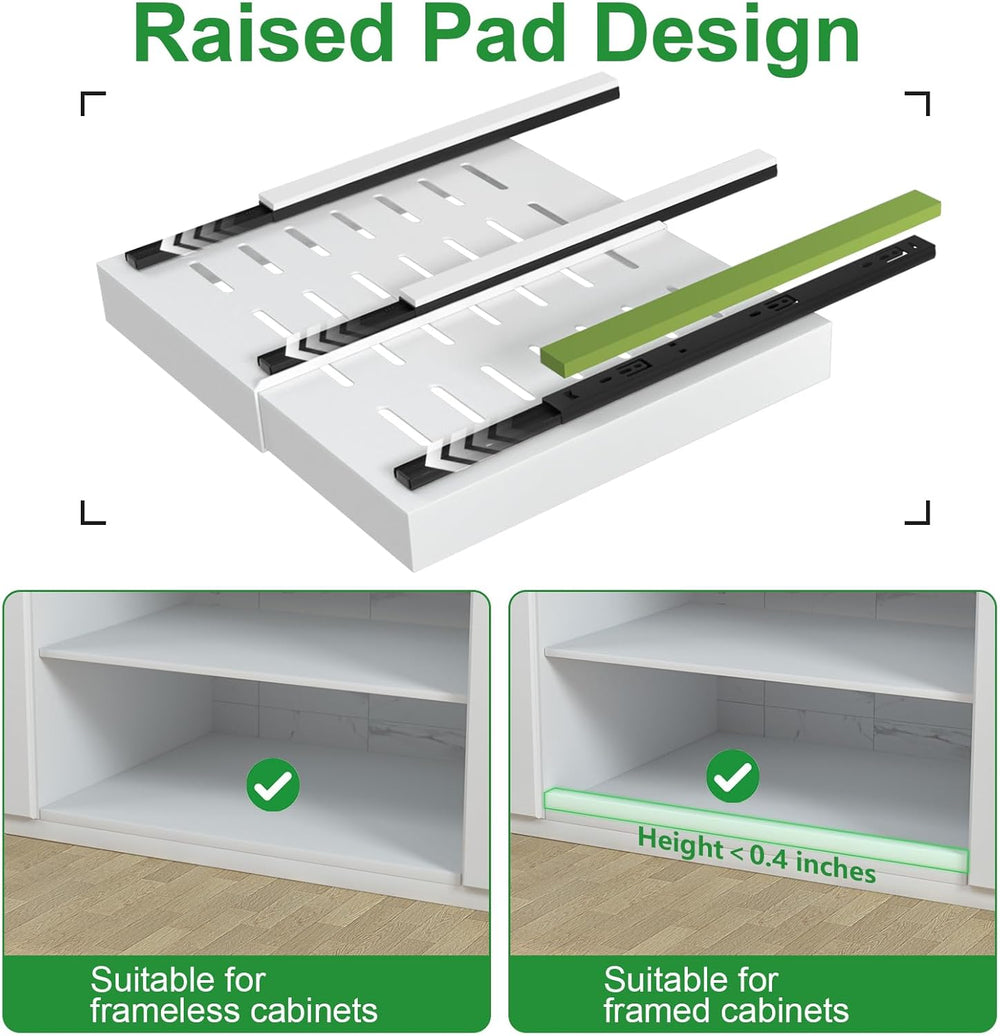 PAKETA 4 Pack Expandable Pull Out Cabinet Organizer,21" Deep