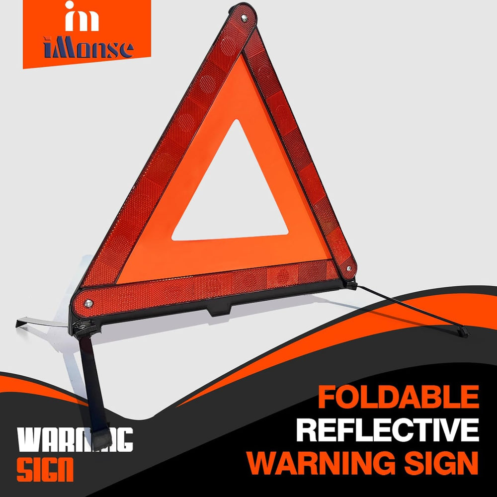 Emergency Roadside Reflective Triangles Warning Safety Kit for car