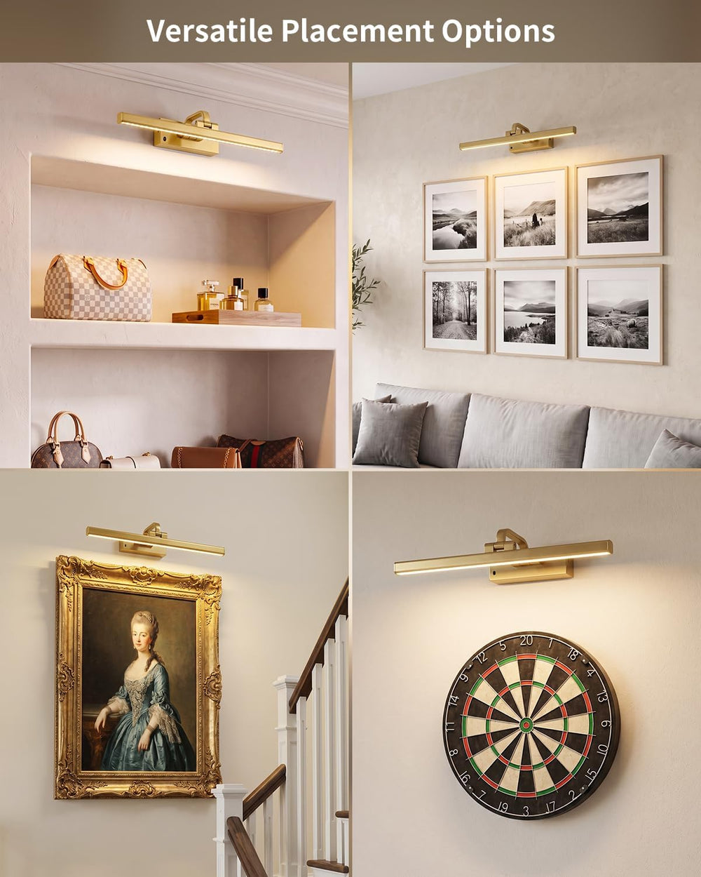15.75-Inch Battery Operated Picture Light for Wall, LED Art Light