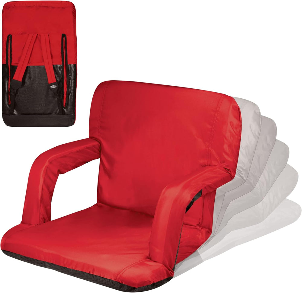 Picnic TIME Ventura Stadium Seat for Bleachers with Back Support - Portable R...