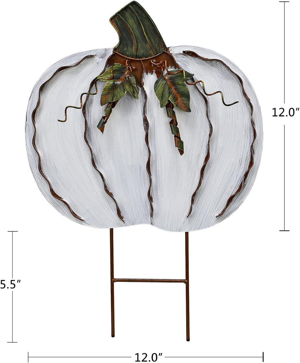 Pumpkin Yard Stakes Sign Outdoor Fall Decor Autumn Garden Stake Lawn Art