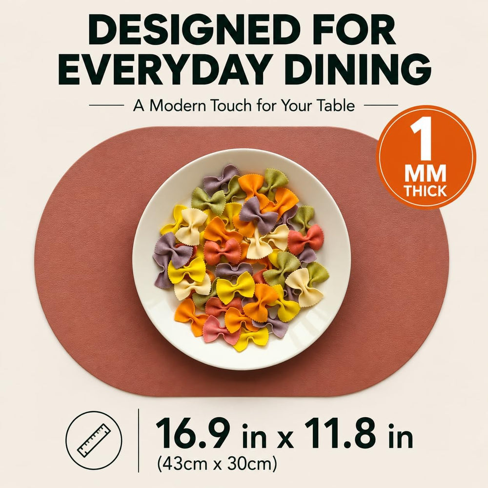 Silicone Placemats Set of 4 - Heat Resistant Washable and Wipeable Non Slip P...