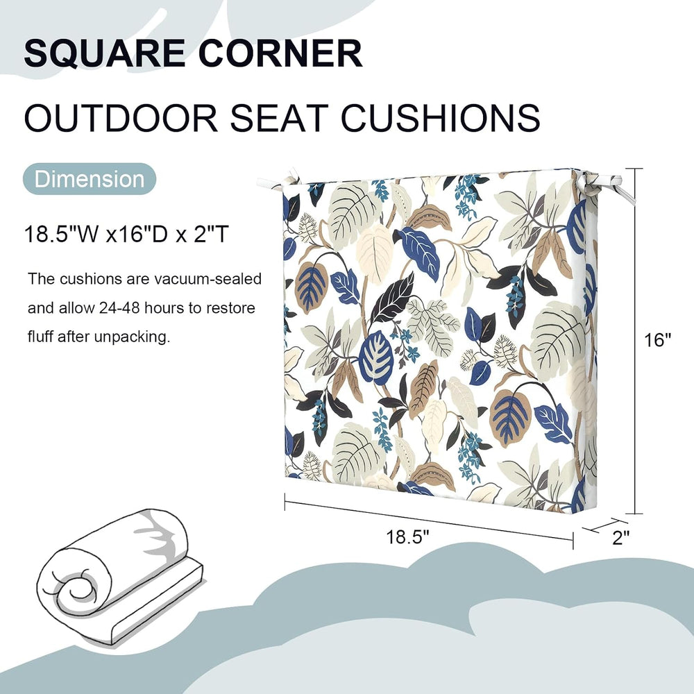 DYTXIII Set of 2 Outdoor Chair Cushions, Water Resistant 18.5"x16"x...