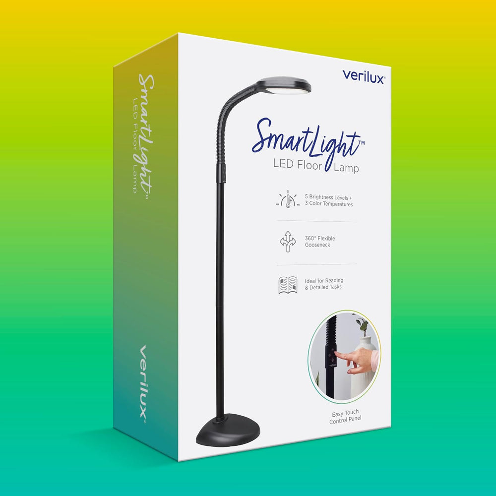 Verilux SmartLight Full Spectrum LED Floor Lamp with Adjustable Brightness